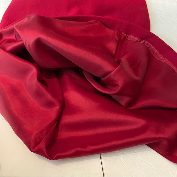 BCBGMaxAzria Red Pure Smooth Wool Academia Office Career Dress NWOT Size 8 - Picture 8 of 14